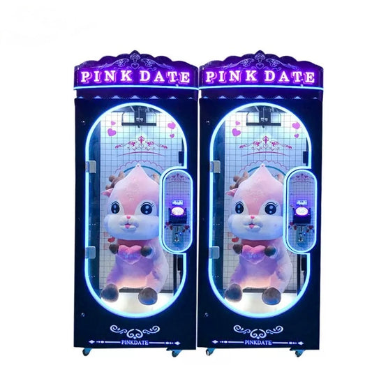 Coin Operated Arcade Pink Date Cut Your Prize Machine Claw Gift Game Machine Toy Vending Claw Machine
