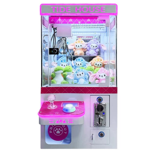 Mini Claw Machine with LED Lights – Compact Arcade Style Prize Catcher for Toys & Plushies
