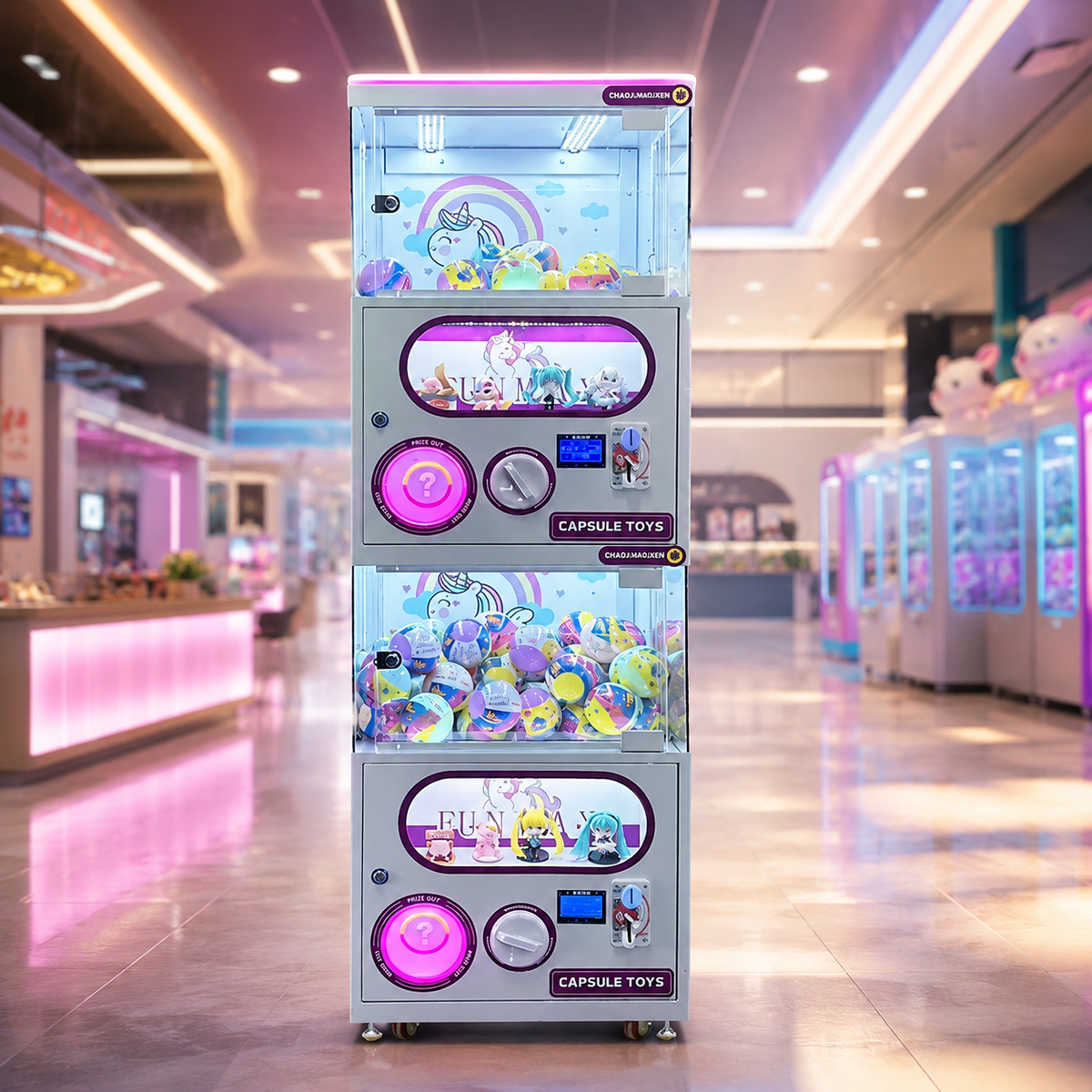 Unicorn Double Layer Capsule Toy Machine