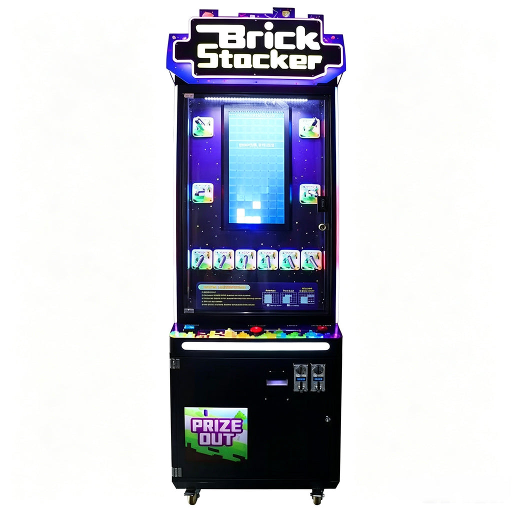 Commercial Brick Stacker Prize Game Machine Skill Based LED Arcade Game