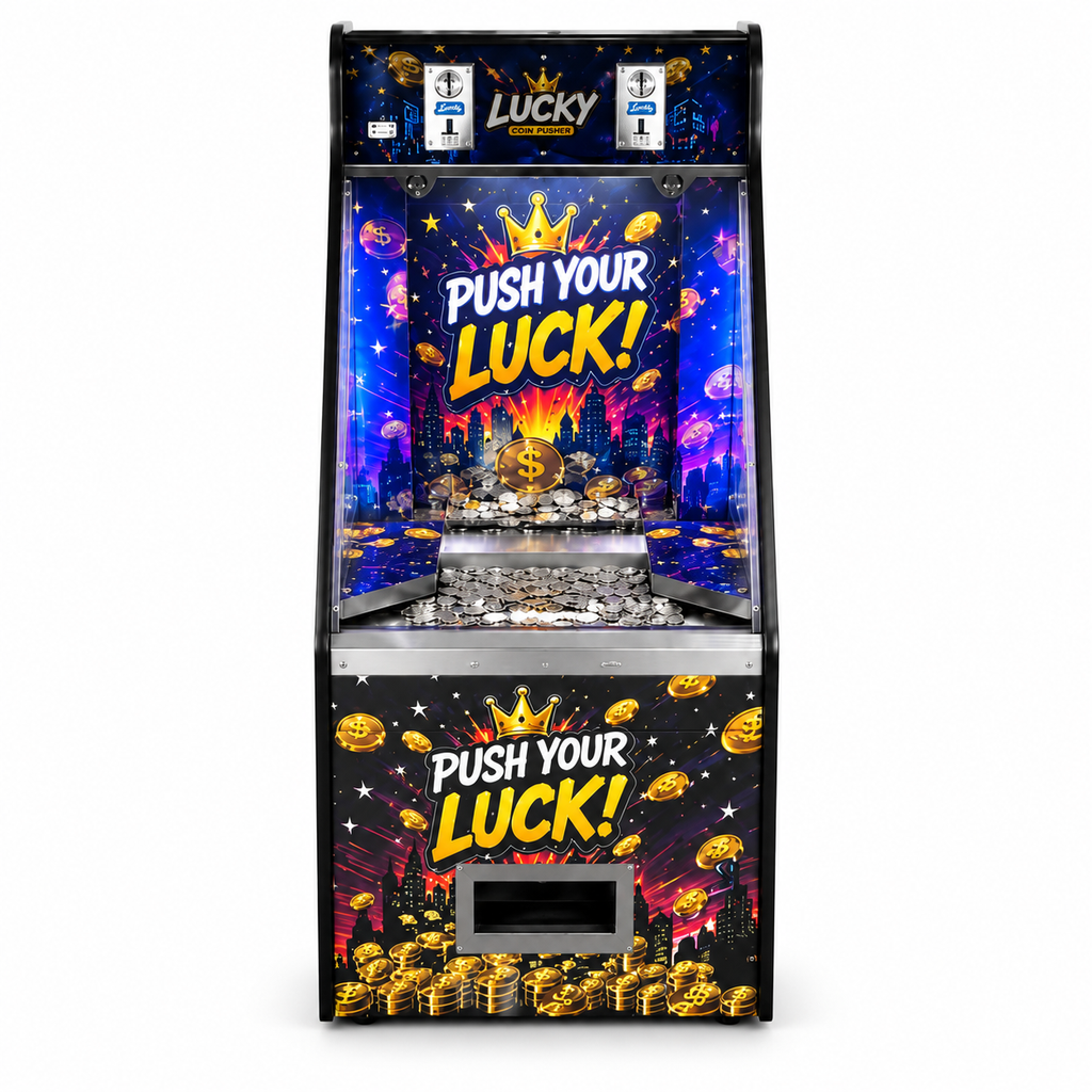 Commercial Coin Pusher Arcade Machine LED Coin Operated Redemption Game