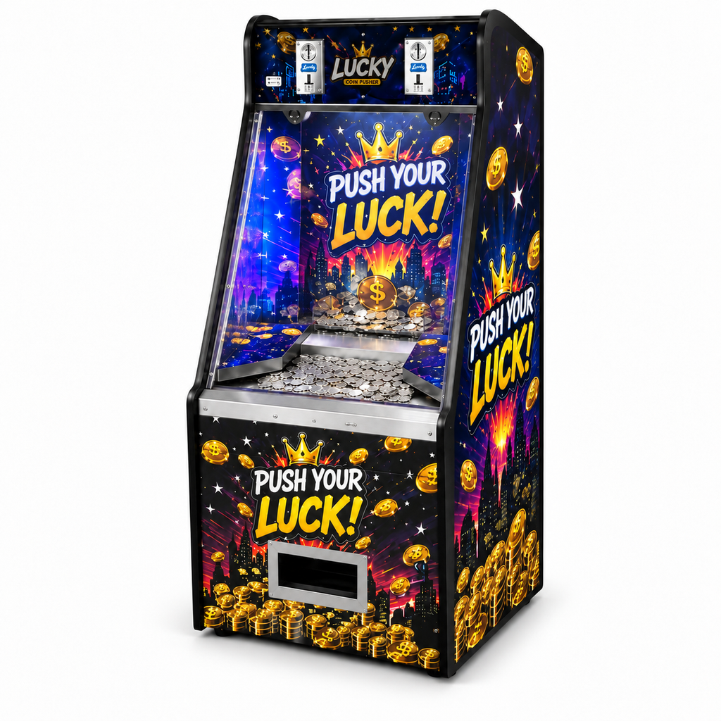Commercial Coin Pusher Arcade Machine LED Coin Operated Redemption Game