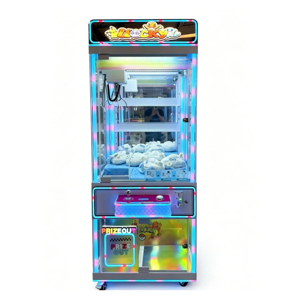 🌈 360° Flowing Rainbow LED Luxury Claw Machine 🌈