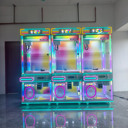🌈 New Gradient Claw Machine with Bill Acceptor Eye Catching & Profitable! 🌈