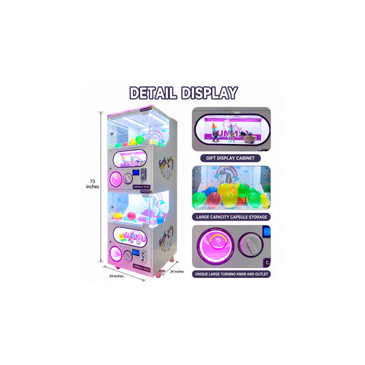 Unicorn Double Layer Capsule Toy Machine