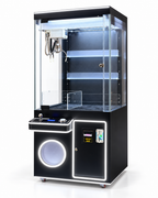 Modern Black Claw Machine with White LED Lights Bill Acceptor Coin