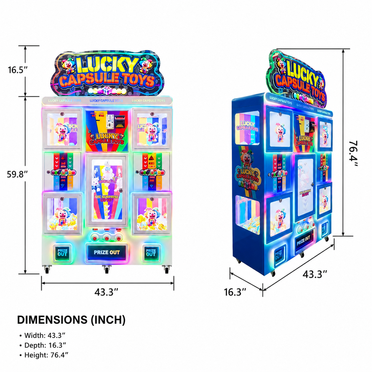 Lucky Capsule 5 Player Prize Machine