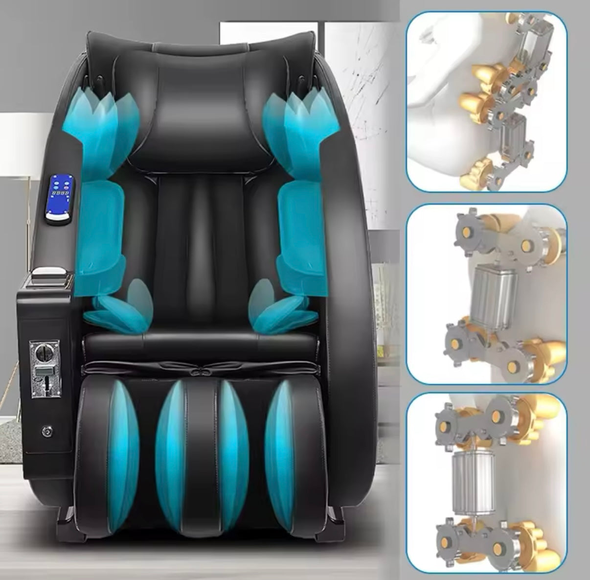 New Coin Operated Commercial 3D Zero Gravity Vending Massage Chair with Payment System
