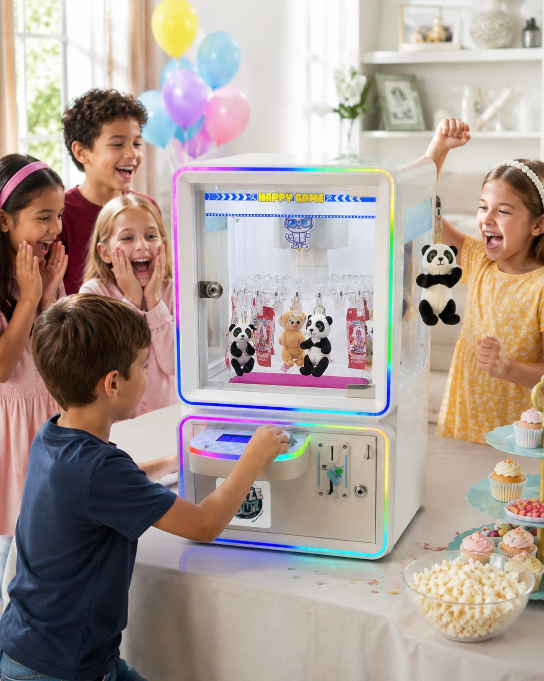 🌈 Rainbow LED Desktop Prize Clip Machine