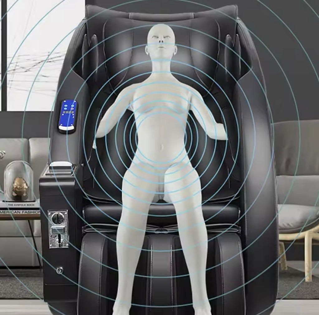 New Coin Operated Commercial 3D Zero Gravity Vending Massage Chair with Payment System