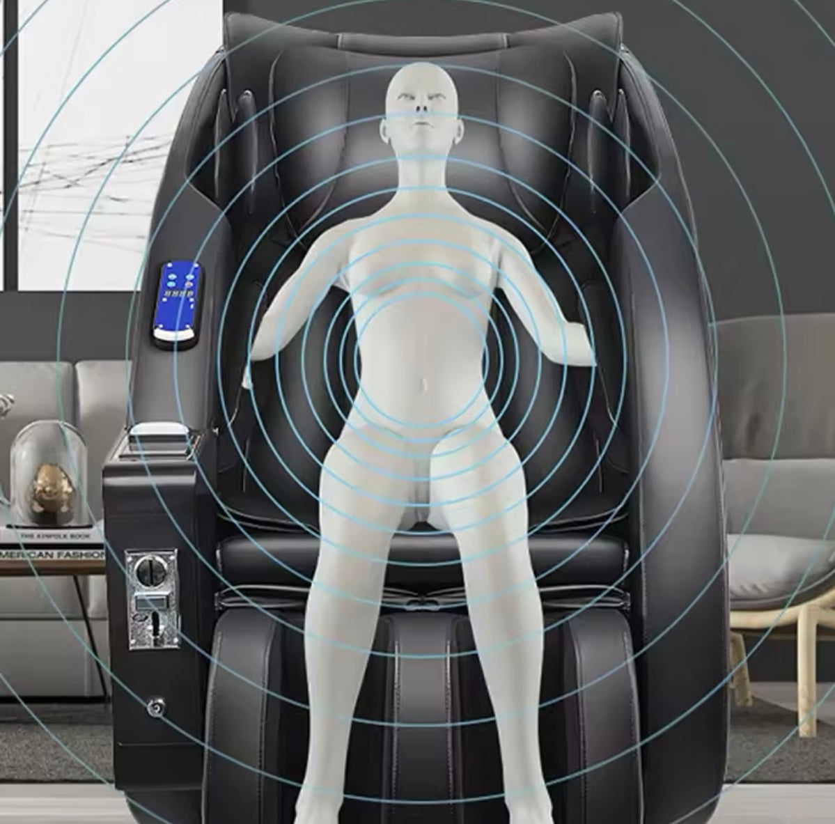 New Coin Operated Commercial 3D Zero Gravity Vending Massage Chair with Payment System