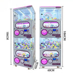 Double Layer Capsule Toy Vending Machine Gashapon Style with LED & Token Operation