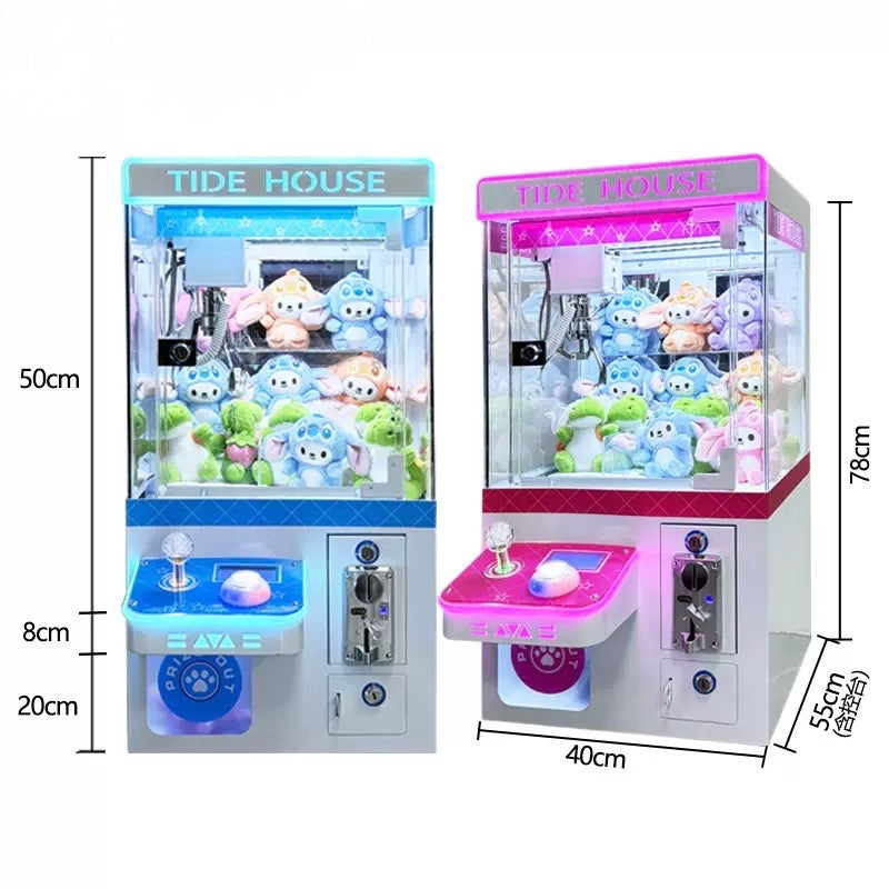 Mini Claw Machine with LED Lights – Compact Arcade Style Prize Catcher for Toys & Plushies