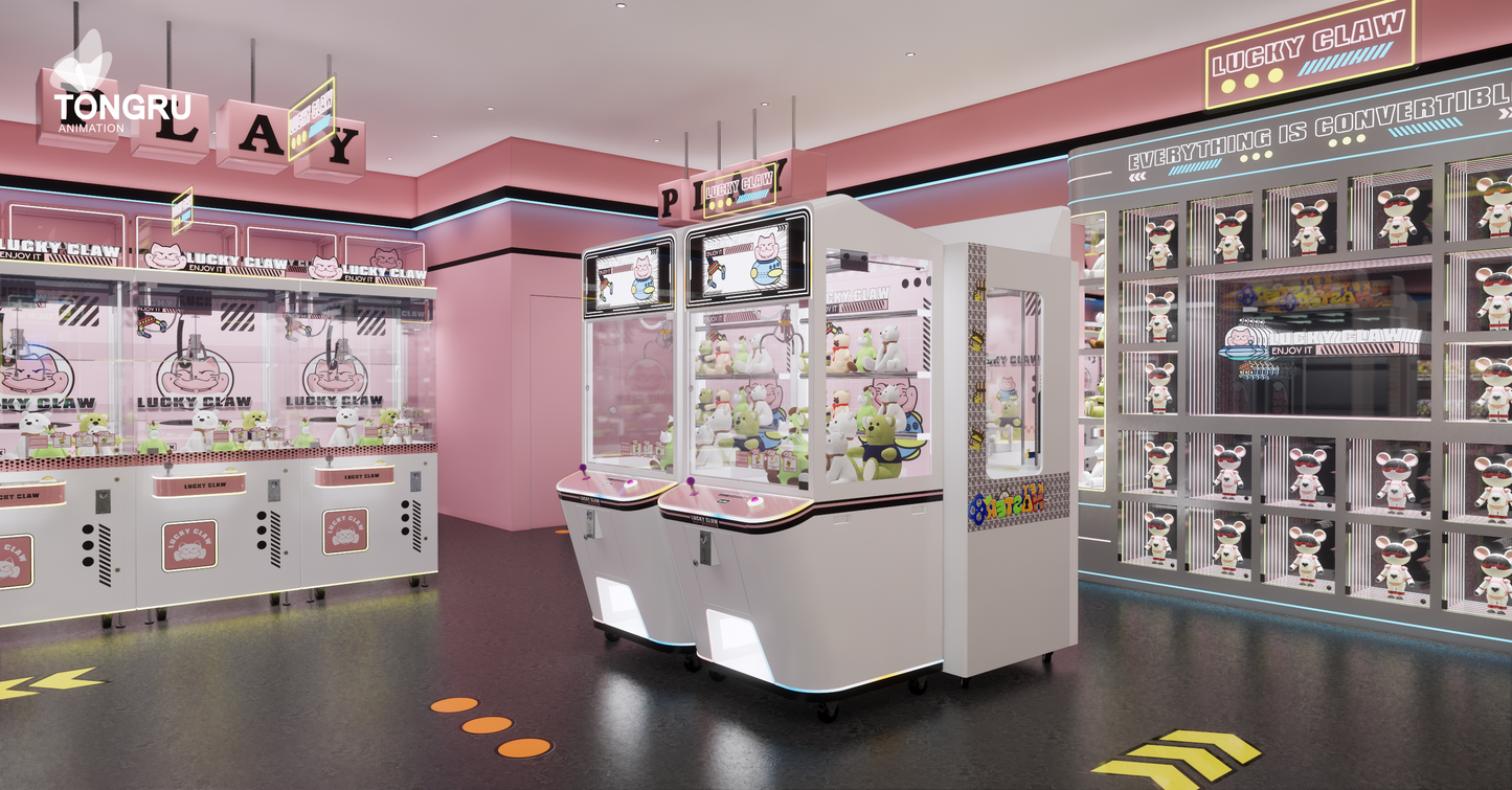 Luxury LCD screen toy arcade vending machine game claw machine