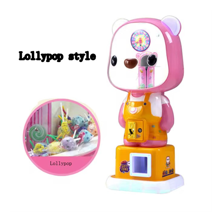 Bear Candy Capsule Vending Machine Adorable Lollipop Prize Game for Kids