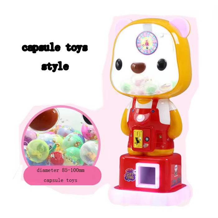 Bear Candy Capsule Vending Machine Adorable Lollipop Prize Game for Kids
