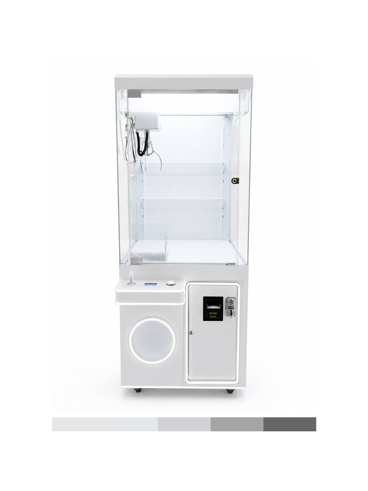 Modern White Commercial Claw Machine Customizable Arcade Crane Machine with LED Lights
