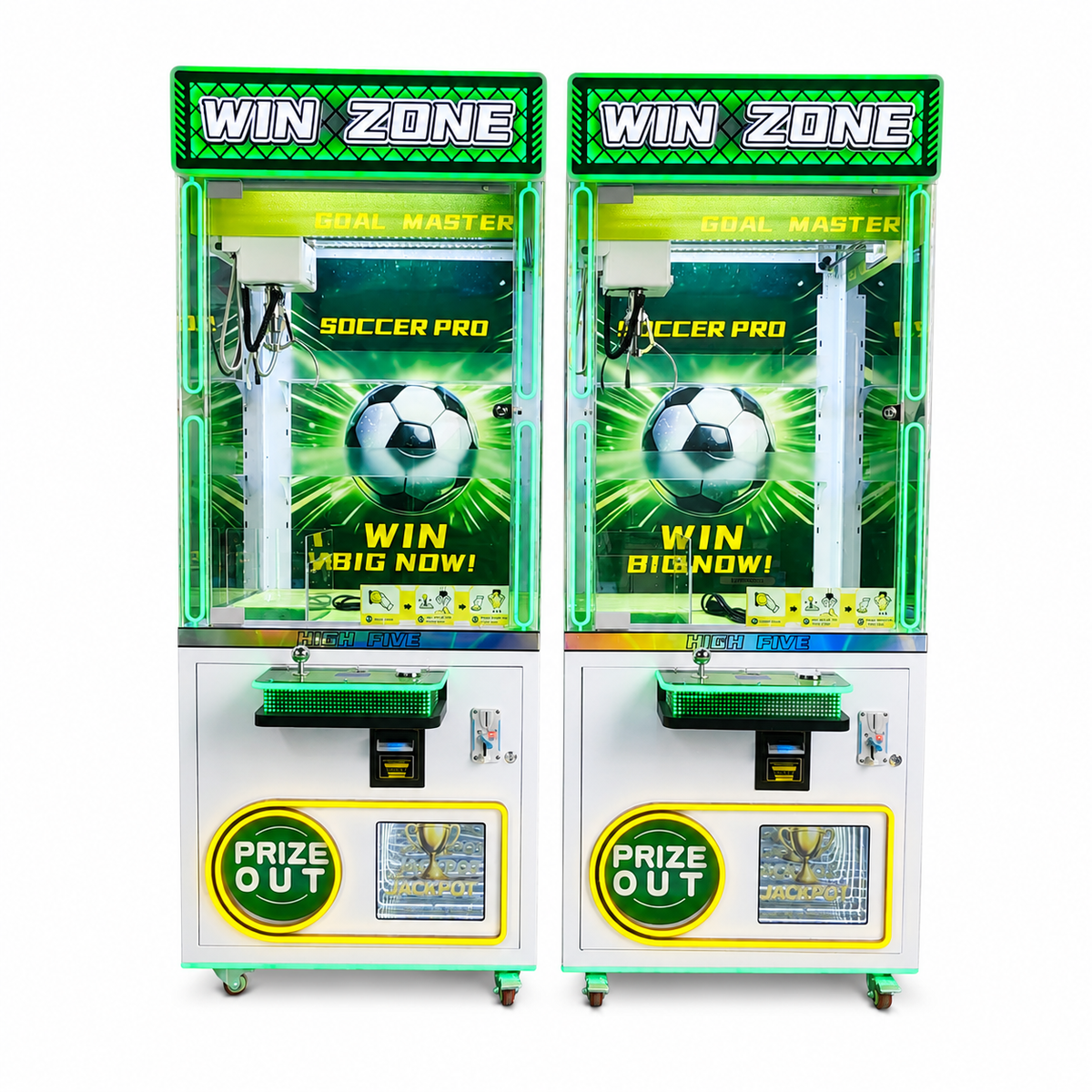 World Cup Soccer Prize Machine Commercial Arcade Claw Game with LED Lights and Jackpot Feature