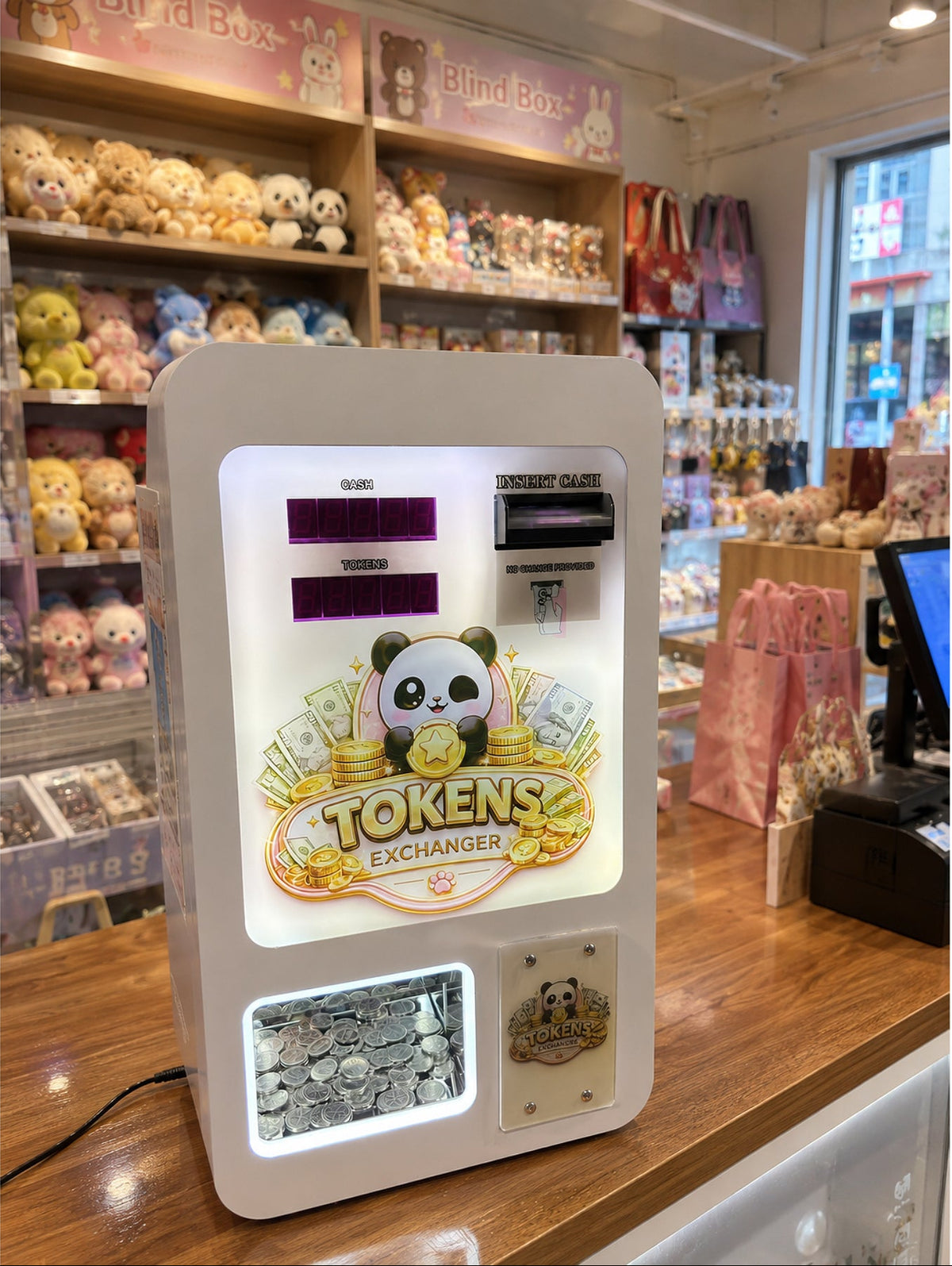 Desktop Token Exchange Machine  Compact & Space Saving