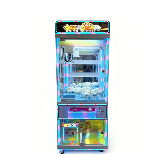 🌈 360° Flowing Rainbow LED Luxury Claw Machine 🌈