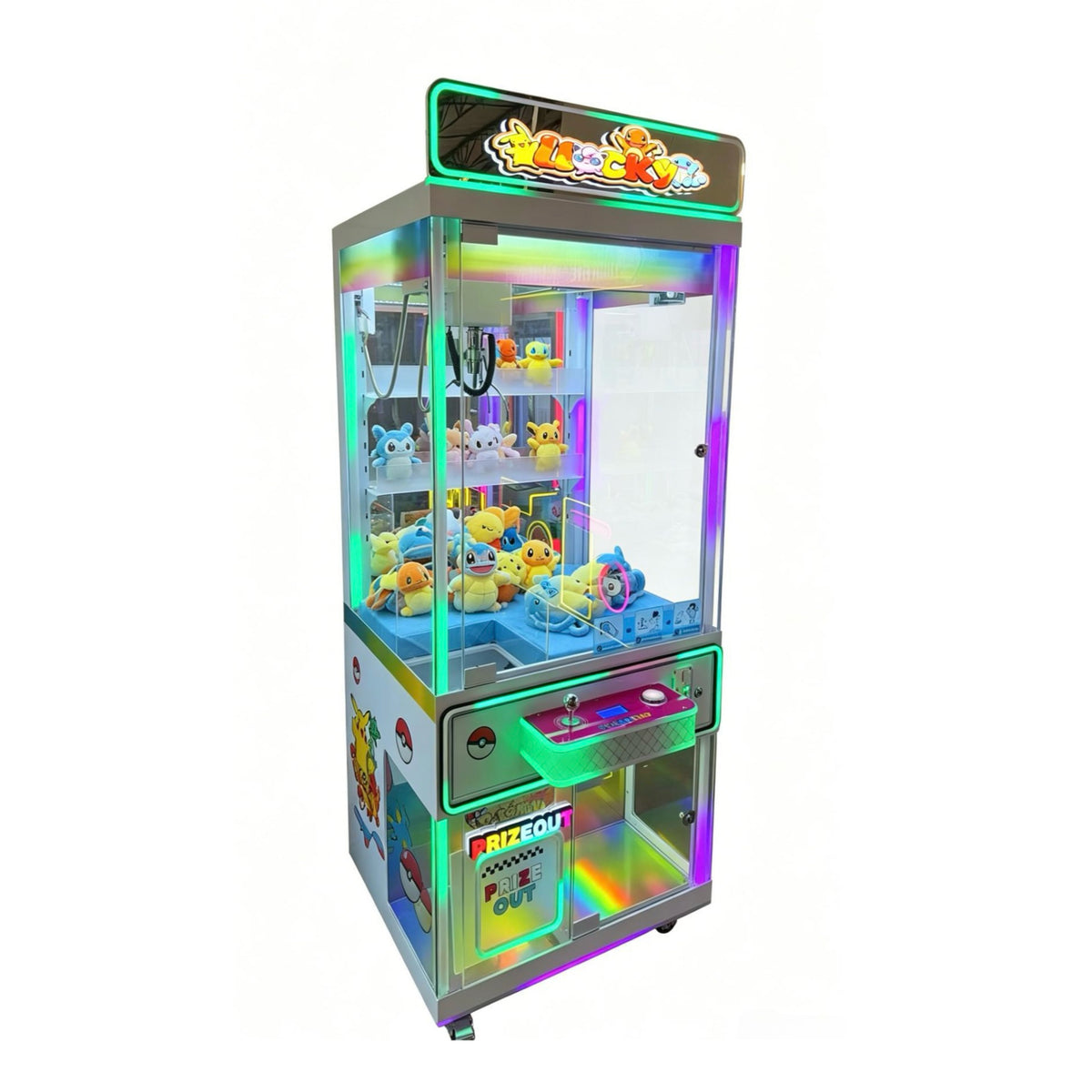 🌈 360° Flowing Rainbow LED Luxury Claw Machine 🌈