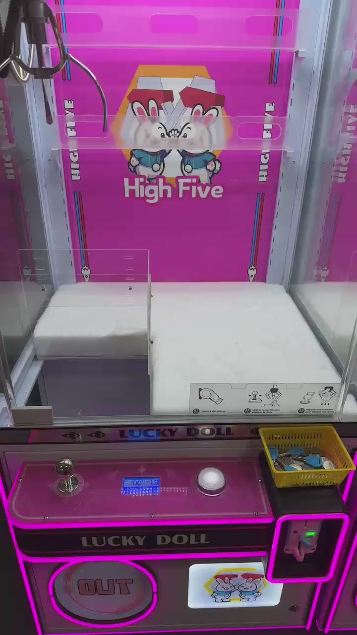 Classic Bunny Full Size Claw Machine Commercial Arcade Crane Game with LED Lights