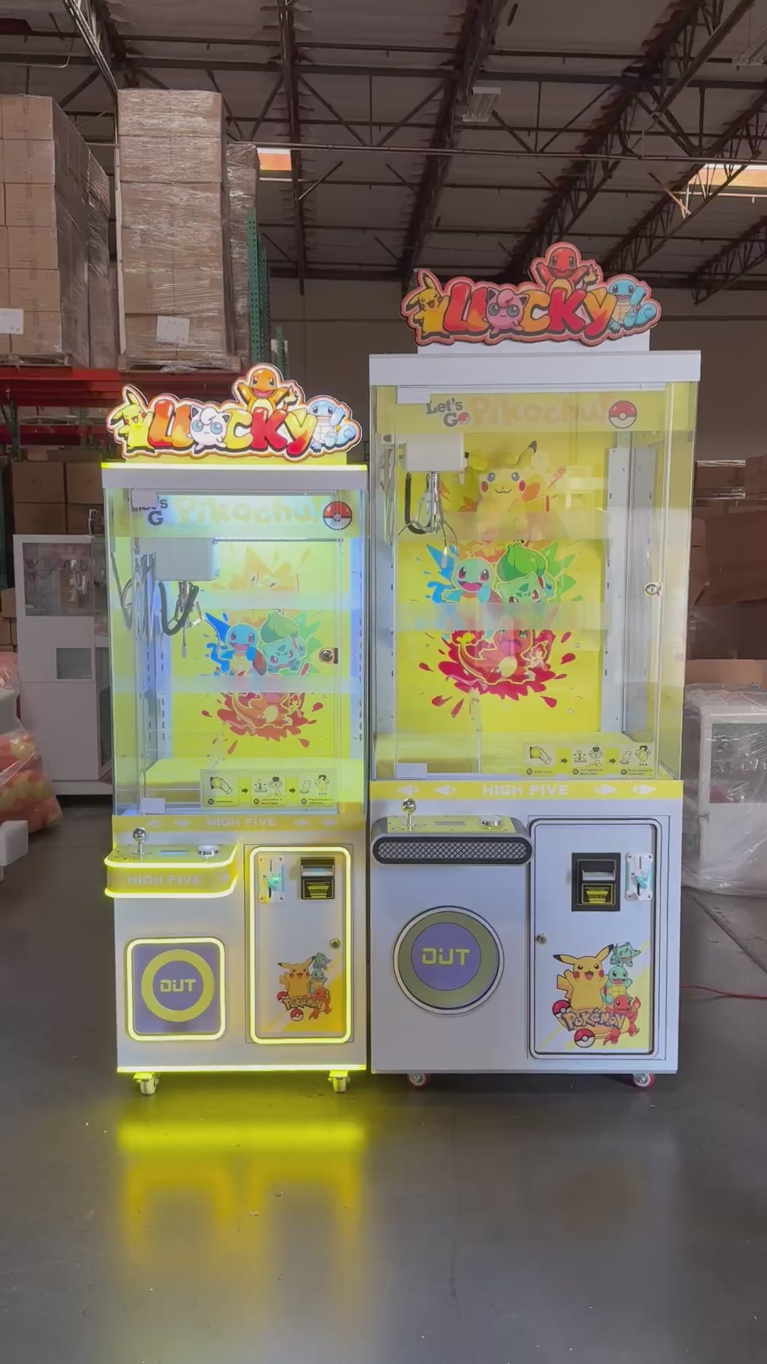 Medium Commercial Claw Machine with Coin and Bill Acceptor